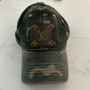 Camo Baseball Cap with Louis Vuitton